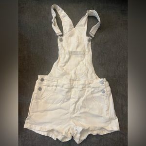 Pacsun White Short Overalls